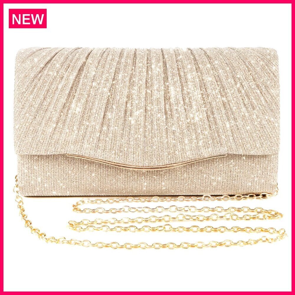 Evening Clutch with Detachable Chain for Weddings Parties Formal Events